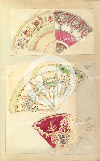 Five Designs for Decorated Plates, 1845-55. Creator: Alfred Crowquill.