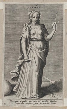 Mensura, from Prosopographia, ca. 1585-90., ca. 1585-90. Creator: Philip Galle.
