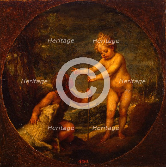 Christ and John the Baptist as Children, ca 1665. Artist: Cano, Alonso (1601-1667)