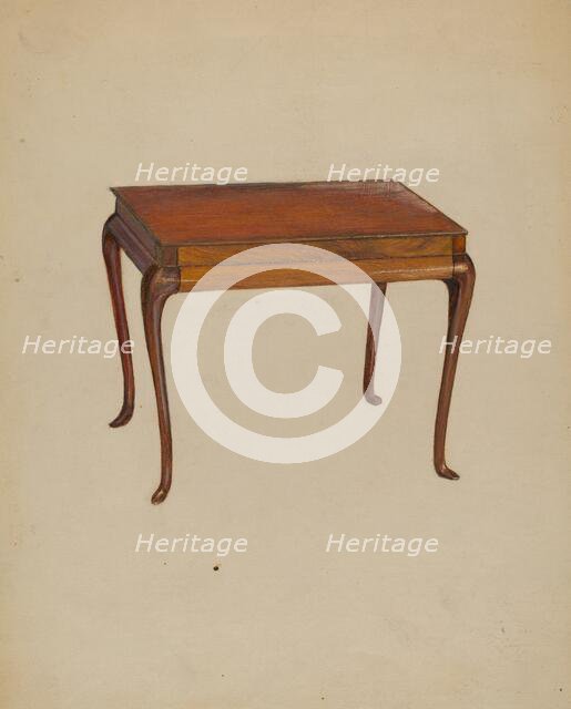 Silver Table (Tea?), 1935/1942. Creator: Meyer Goldbaum.