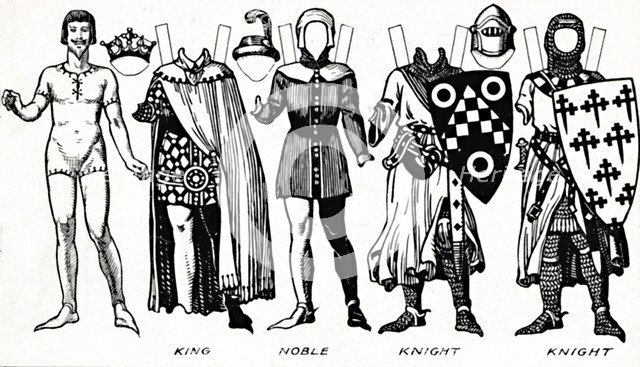 'The Gallery of British Costume: Dress Worn in the Reign of the First Edward', c1934. Artist: Unknown.