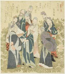 The Ten Great Disciples of Confucius (Komon jittetsu), from the series "A Set of Ten Fa..., c. 1828. Creator: Gakutei.