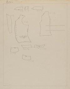 Suit Pattern, c. 1938. Creator: Henry De Wolfe.