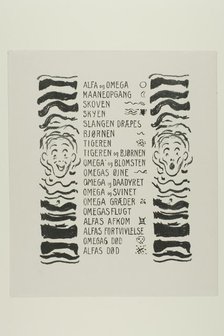 Table of Contents, 1908/09. Creator: Edvard Munch.
