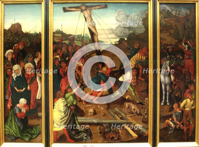 Raising of the Cross, c1480-1500. Creator: Copy after Master of the Stötteritz Altar.