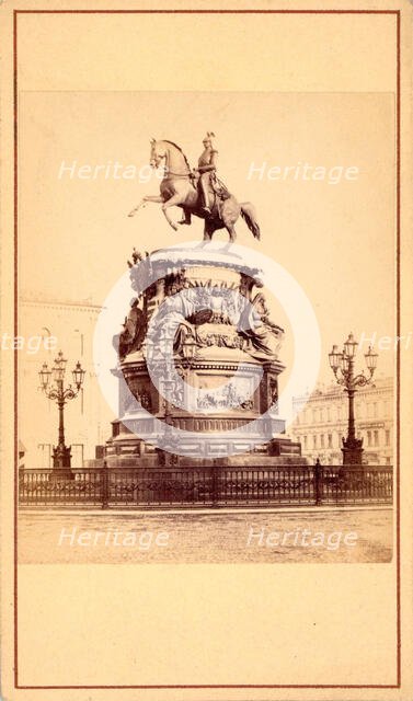 Equestrian Statue of Nicolas I, mid-19th century. Creators: Alfred Lorens, August Ricard de Montferrand.