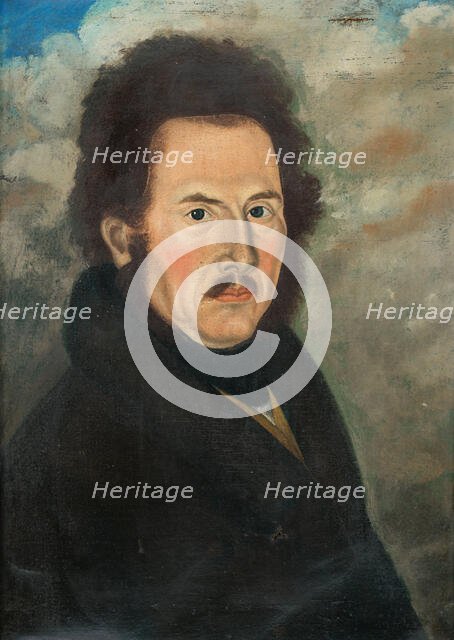 Portrait of a man with a mustache, c1850. Creator: Unknown.
