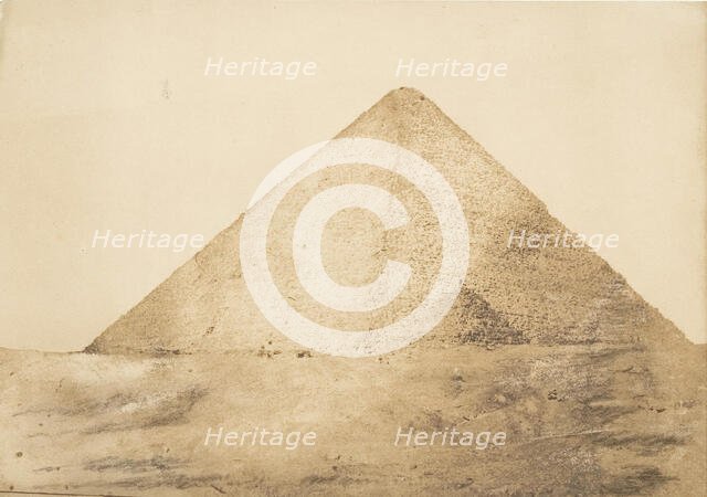 Vue de la grande pyramide (Chéops) prise à l'angle S.E., December 1849. Creator: Maxime du Camp.