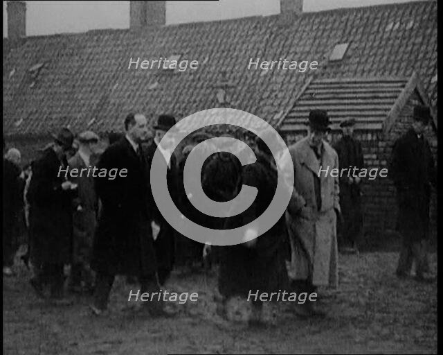 Prince Edward, Prince of Wales Walking Around a Village in the North of England, 1929. Creator: British Pathe Ltd.
