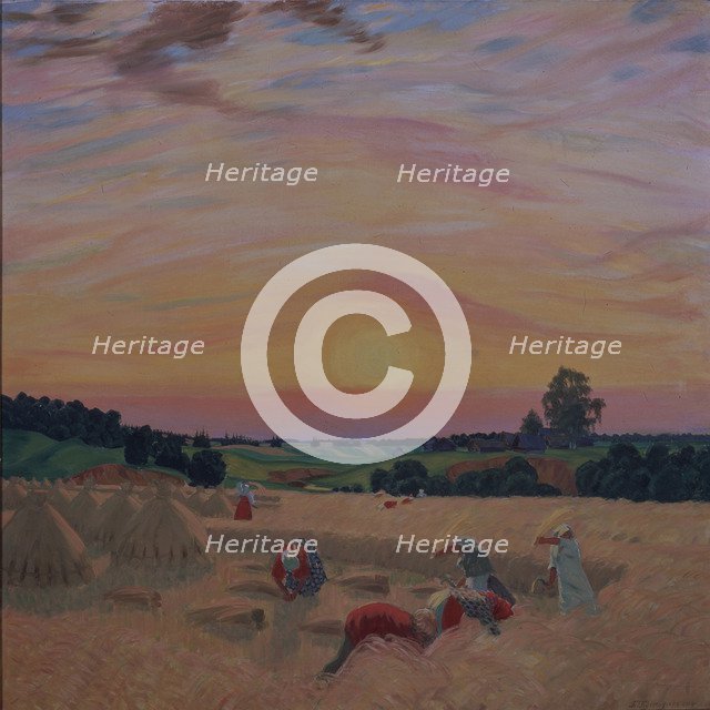 The Harvest, 1914. Artist: Kustodiev, Boris Michaylovich (1878-1927)