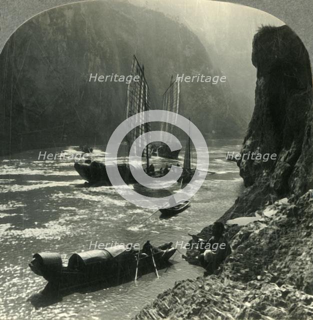 'The Witchies' Mountain and the Yangtze River Gorge, China', c1930s. Creator: Unknown.