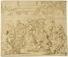 Saint Cecilia Distributing Alms to the Poor, after 1615. Creator: Domenichino.