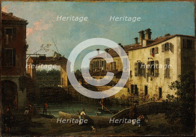 Lock near Dolo, 1776. Artist: Canaletto (1697-1768)