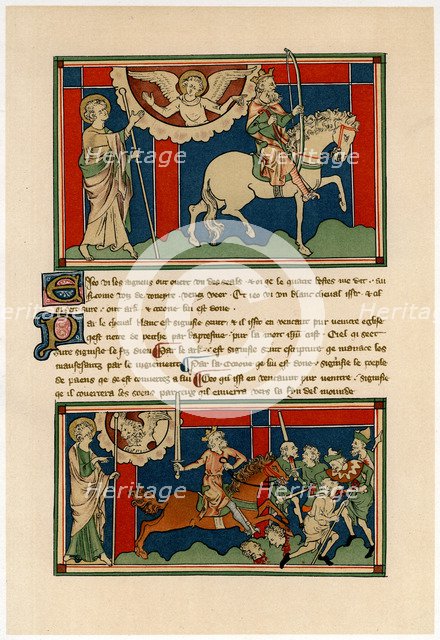 Two of the Horsemen of the Apocalypse, early 14th century. Artist: Unknown