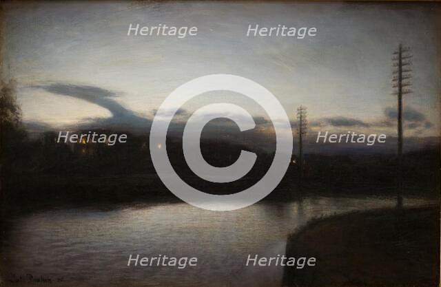 Evening Landscape, 1886. Creator: Julius Paulsen.