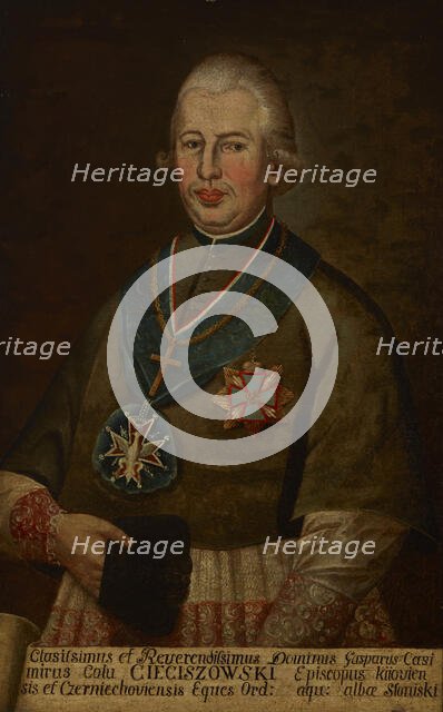 Portrait of Kacper Kazimierz Cieciszowski (1745-1831), Archbishop of Mogilev, 1786-1798. Creator: Unknown.