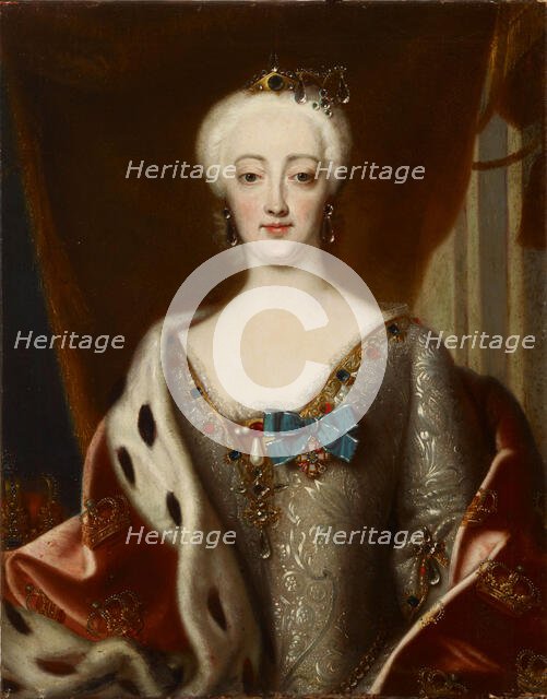 Sophie Magdalene of Brandenburg-Kulmbach (1700-1770), queen of Denmark and Norway, . Creator: Wahl; Johann Salomon (1689-1765).