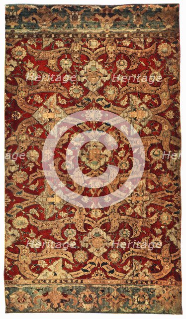 Silk and gold carpet, early 17th century, (1931).Artist: H Maclaren