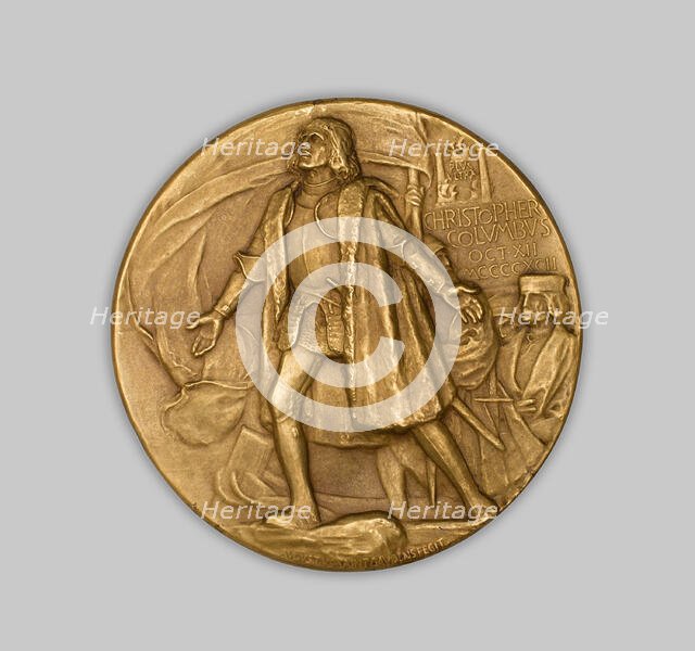 World's Columbian Exposition Commemorative Presentation Medal, 1892/94. Creator: Augustus Saint-Gaudens.
