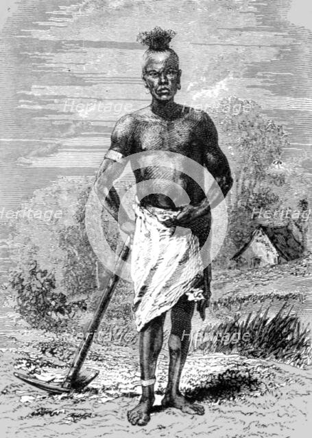 'Mahe Labourer; An Excursion in Dahomey', 1871. Creator: J. Alfred Skertchly.