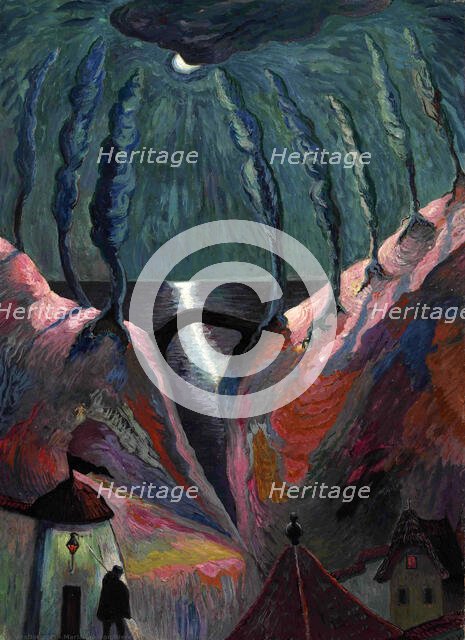 Fantastic night, 1917. Creator: Werefkin, Marianne, von (1860-1938).