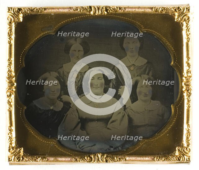 Untitled (five women), Mid 19th century. Creator: Unknown.