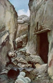 'The Conquered Trenches of Perthes', Champagne, France, October 1915, (1926).Artist: Francois Flameng
