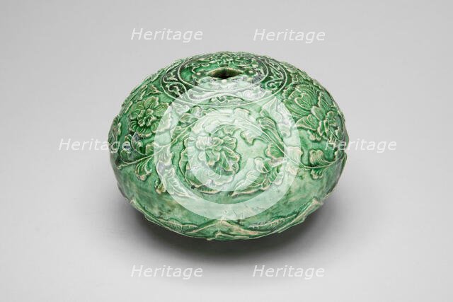Ocarina (Whistle) with Scrolling Flower Heads, Lotus Leaves..., Ming dynasty (1368-1644). Creator: Unknown.