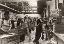 Men sealing cases of Rowntree’s Elect Cocoa, York, Yorkshire, 1893. Artist: Unknown