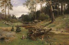 By the Brook in the Forest, 1872. Creator: Charles XV, King of Sweden.