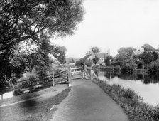 Towpath of the Kennet and Avon Canal, Greenham, near Newbury, Berkshire, 1890. Artist: Henry Taunt.