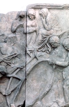 Detail from the Great Frieze of the Pergamon Altar, 180-159 BC. Artist: Unknown