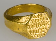 Gold Signet Ring of Michael Zorianos, Byzantine, ca. 1300. Creator: Unknown.