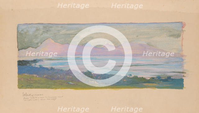 The Island of Moorea Looking across the Strait from Tahiti, January 1891, 1891. Creator: John La Farge.
