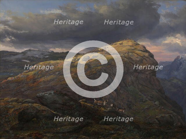 Stugunoset at Filefjell, 1851. Creator: Johan Christian Dahl.