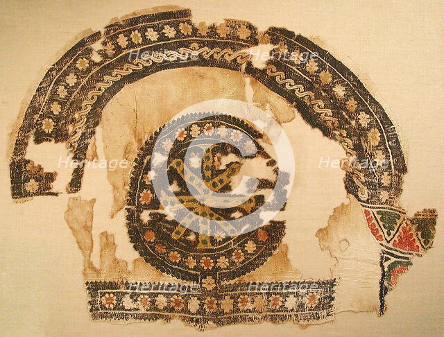 Textile Fragment, Byzantine, 5th-6th century. Creator: Unknown.