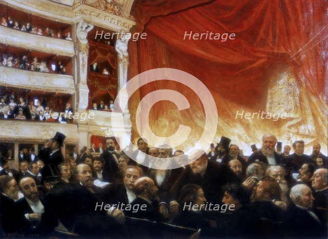 'An Interval with the Comedie Francaise', 1886. Artist: Edouard Joseph Dantan