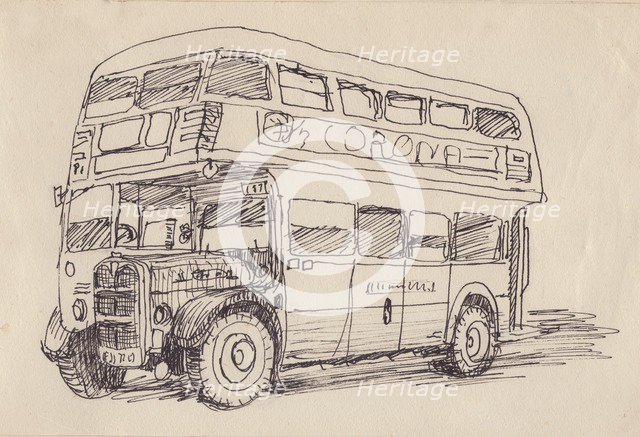 Routemaster bus, 1951. Creator: Shirley Markham.
