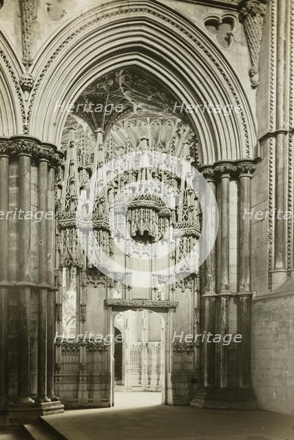 Ely Cathedral: Bishop Alcock's Chapel from Reho-Choir, 1891. Creator: Frederick Henry Evans.