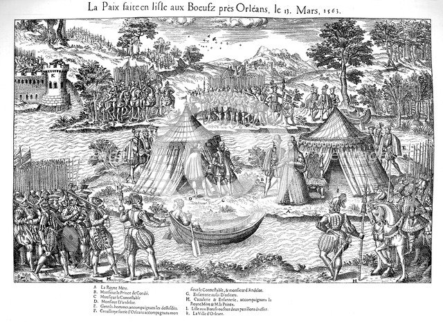 Peace of Amboise ending the first French Religious War, 13 March 1563 (1570). Artist: Jacques Tortorel