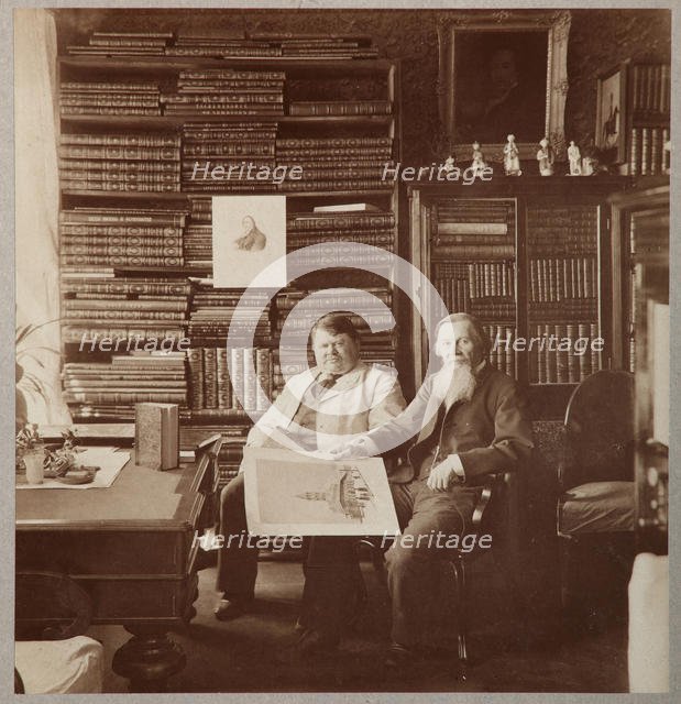 Pyotr Alexandrovich Yefremov and Alexey Petrovich Bakhrushin, 1896-1900. Artist: Photo studio of Mikhail Volkov  