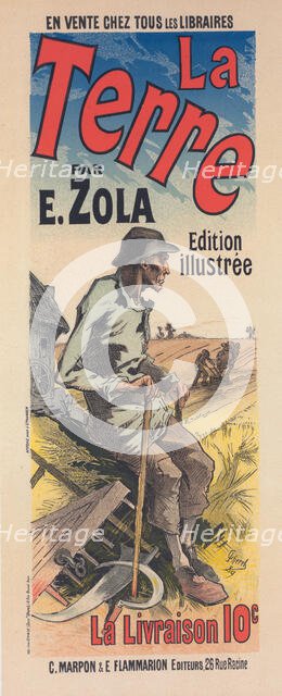 Affiche pour le roman de M. Émile Zola, "la Terre"., c1897. Creator: Jules Cheret.