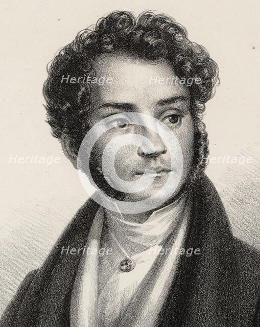 Portrait of the composer Luigi Castellacci (1797-1845), 1840. Creator: Anonymous.