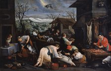 'December' (from the series 'The Seasons'), late 16th or early 17th century. Artist: Leandro Bassano