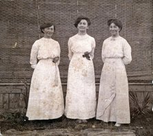 Newland sisters, Grace, Ethel and Nell. Ethel in the centre, c1900s. Creator: Unknown.