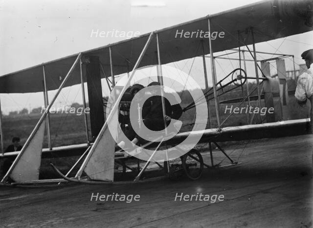 Sopwith & Mrs. Chudoba, woman passenger, 1911. Creator: Bain News Service.