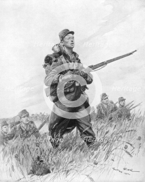 'And now ... Advance !', 1914, (1926).Artist: Georges Bertin Scott