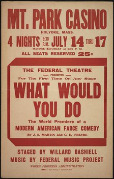 What Would You Do, Holyoke, MASS, [193-]. Creator: Unknown.