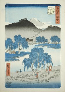 Goyu: Motono Plain and Motosaka Pass (Goyu, Motonogahara Motozaka goe), no. 36 from the se..., 1855. Creator: Ando Hiroshige.