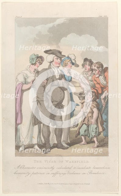 Frontispiece: The Vicar of Wakefield, from "The Vicar of Wakefield", May 1, 1817., May 1, 1817. Creator: Thomas Rowlandson.